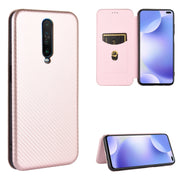 Struttura in fibra di carbonio Flip orizzontale magnetico Custodia in pelle TPU + PC + PU con slot per schede, For Xiaomi Redmi K30 Ultra