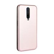 Struttura in fibra di carbonio Flip orizzontale magnetico Custodia in pelle TPU + PC + PU con slot per schede, For Xiaomi Redmi K30 Ultra