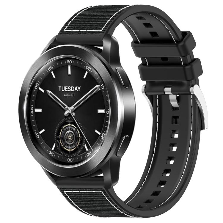 Cinturino per orologio xDfind ibrido in nylon intrecciato e silicone, 22mm For Xiaomi Watch S3 / 2 Pro / S2 / S1, 22mm For Xiaomi Haylou?Watch S001 / LS02 Pro, 20mm For Xiaomi Haylou RS4 Plus LS11 / LS12