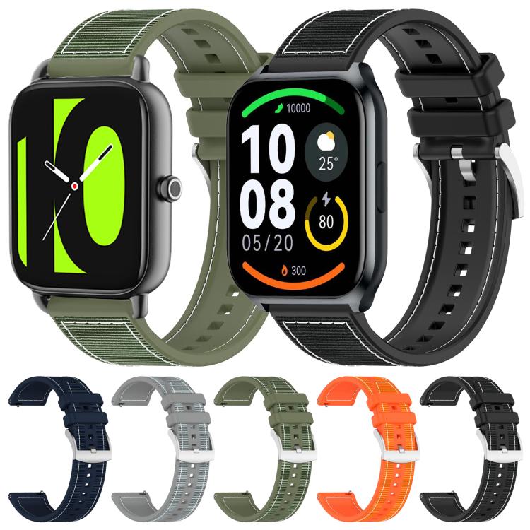 Cinturino per orologio xDfind ibrido in nylon intrecciato e silicone, 22mm For Xiaomi Watch S3 / 2 Pro / S2 / S1, 22mm For Xiaomi Haylou?Watch S001 / LS02 Pro, 20mm For Xiaomi Haylou RS4 Plus LS11 / LS12