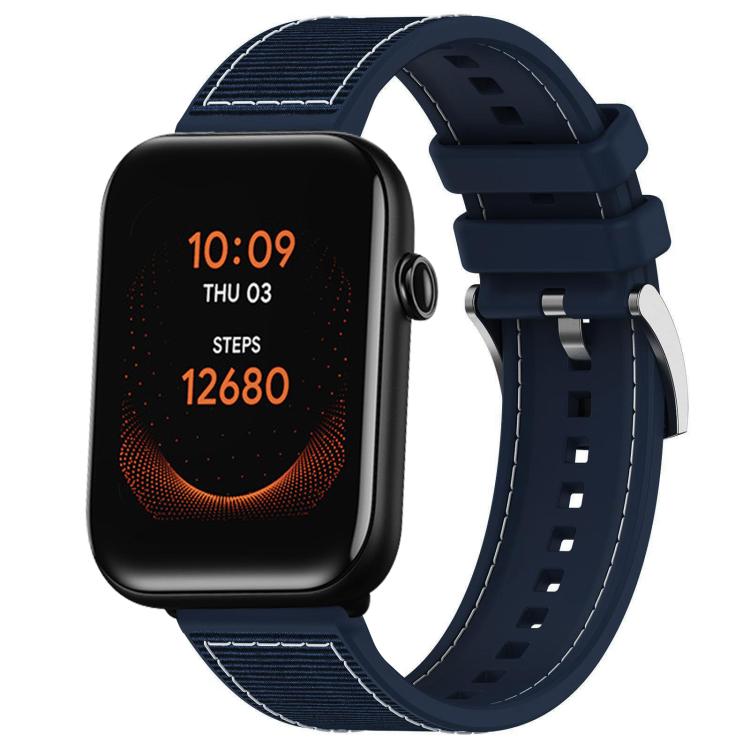 Cinturino per orologio xDfind ibrido in nylon intrecciato e silicone, 20mm For Ticwatch GTH / E3 / E / 2, 22mm For Ticwatch Pro X / Pro 3 / Pro