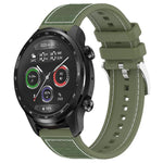 Cinturino per orologio xDfind ibrido in nylon intrecciato e silicone, 20mm For Ticwatch GTH / E3 / E / 2, 22mm For Ticwatch Pro X / Pro 3 / Pro