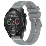 Cinturino per orologio xDfind ibrido in nylon intrecciato e silicone, 20mm For Ticwatch GTH / E3 / E / 2, 22mm For Ticwatch Pro X / Pro 3 / Pro