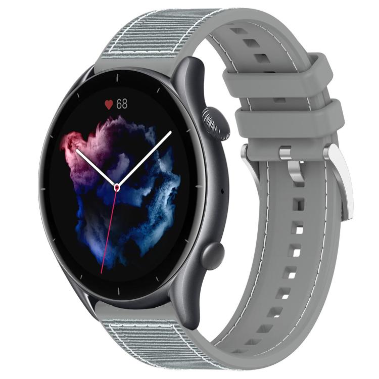Cinturino per orologio xDfind ibrido in nylon intrecciato e silicone, 22mm For Amazfit GTR 4 / GTR 3 / GTR 3 Pro, 20mm For Amazfit GTS4 Mini / GTS 3 / GTS 2