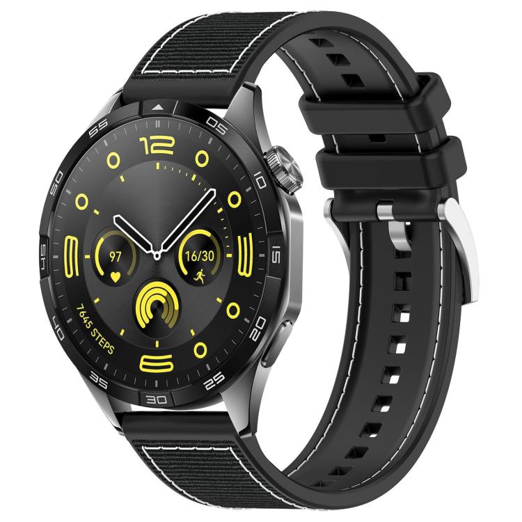 Cinturino per orologio xDfind ibrido in nylon intrecciato e silicone, 22mm For Huawei Watch GT5/GT5 Pro/4/4 Pro, 20mm For Huawei Watch GT4 / GT3 / GT2