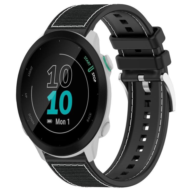 Cinturino per orologio xDfind ibrido in nylon intrecciato e silicone, 22mm For Garmin Forerunner 570 47mm/935/945, 20mm For Garmin Forerunner 570 42mm/245/645, 20mm For Garmin?Vivomove?Sport/Vivoactive5/3, 22mm For Garmin Venu 3 / Vivoactive 4