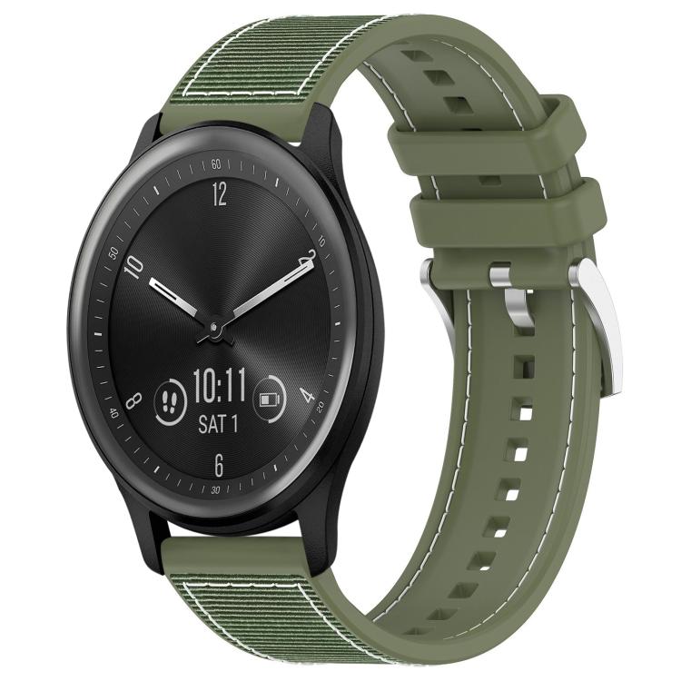 Cinturino per orologio xDfind ibrido in nylon intrecciato e silicone, 22mm For Garmin Forerunner 570 47mm/935/945, 20mm For Garmin Forerunner 570 42mm/245/645, 20mm For Garmin?Vivomove?Sport/Vivoactive5/3, 22mm For Garmin Venu 3 / Vivoactive 4