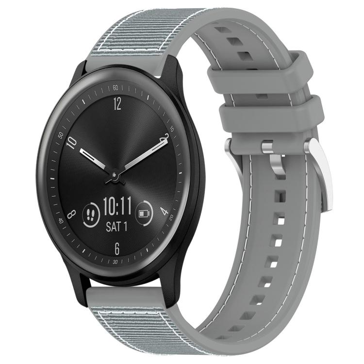 Cinturino per orologio xDfind ibrido in nylon intrecciato e silicone, 22mm For Garmin Forerunner 570 47mm/935/945, 20mm For Garmin Forerunner 570 42mm/245/645, 20mm For Garmin?Vivomove?Sport/Vivoactive5/3, 22mm For Garmin Venu 3 / Vivoactive 4