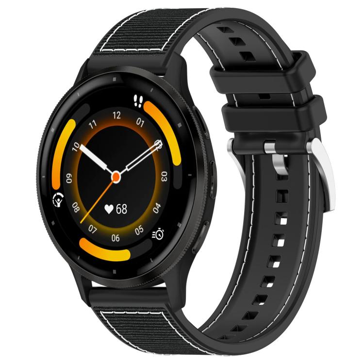 Cinturino per orologio xDfind ibrido in nylon intrecciato e silicone, 22mm For Garmin Forerunner 570 47mm/935/945, 20mm For Garmin Forerunner 570 42mm/245/645, 20mm For Garmin?Vivomove?Sport/Vivoactive5/3, 22mm For Garmin Venu 3 / Vivoactive 4