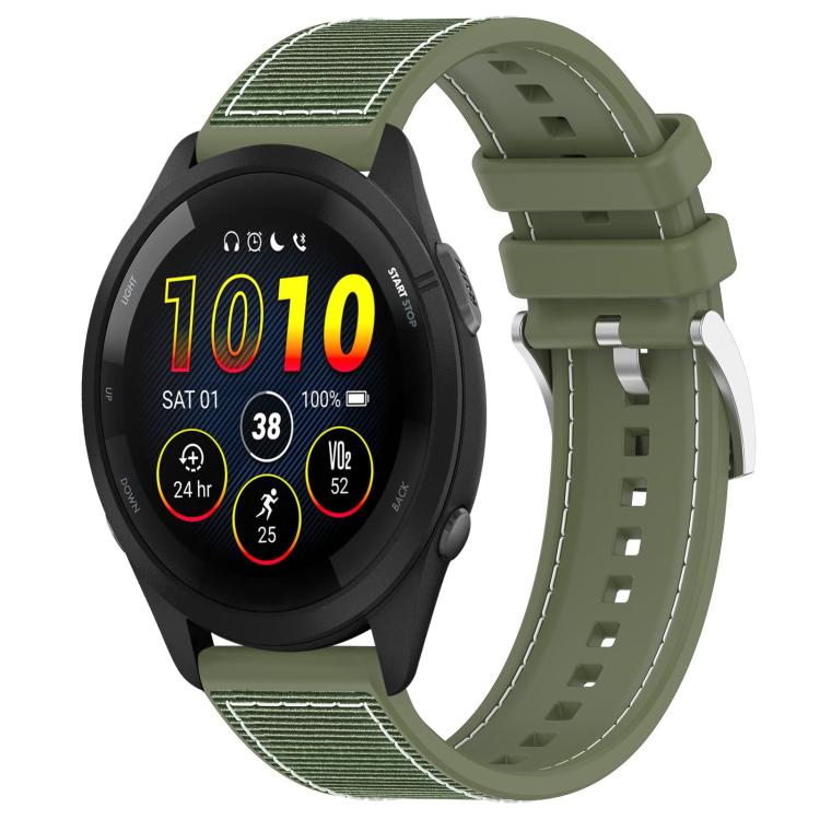 Cinturino per orologio xDfind ibrido in nylon intrecciato e silicone, 22mm For Garmin Forerunner 570 47mm/935/945, 20mm For Garmin Forerunner 570 42mm/245/645, 20mm For Garmin?Vivomove?Sport/Vivoactive5/3, 22mm For Garmin Venu 3 / Vivoactive 4