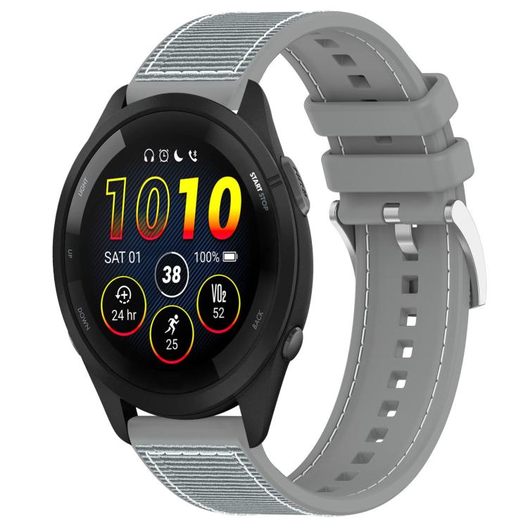 Cinturino per orologio xDfind ibrido in nylon intrecciato e silicone, 22mm For Garmin Forerunner 570 47mm/935/945, 20mm For Garmin Forerunner 570 42mm/245/645, 20mm For Garmin?Vivomove?Sport/Vivoactive5/3, 22mm For Garmin Venu 3 / Vivoactive 4