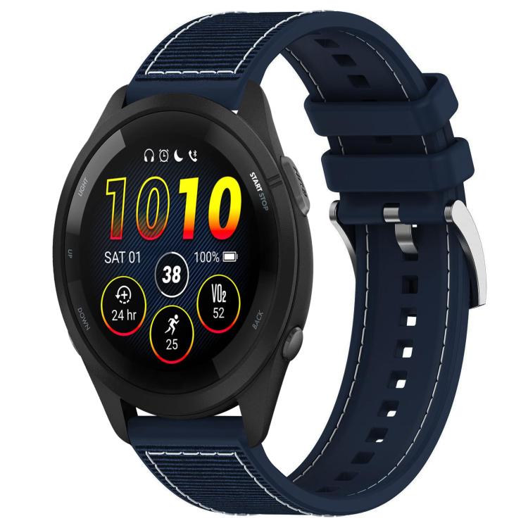 Cinturino per orologio xDfind ibrido in nylon intrecciato e silicone, 22mm For Garmin Forerunner 570 47mm/935/945, 20mm For Garmin Forerunner 570 42mm/245/645, 20mm For Garmin?Vivomove?Sport/Vivoactive5/3, 22mm For Garmin Venu 3 / Vivoactive 4