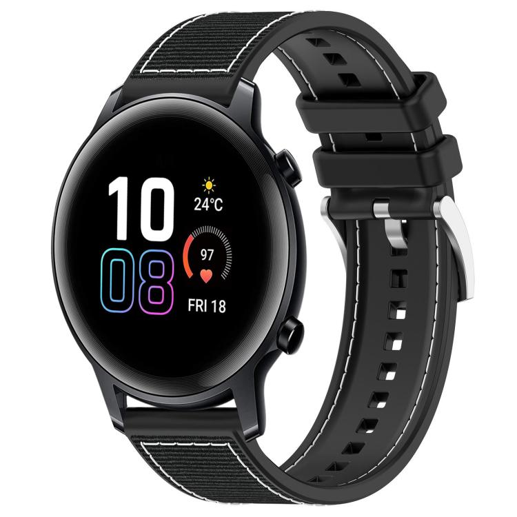 Cinturino per orologio xDfind ibrido in nylon intrecciato e silicone, 20mm For Honor Watch SE / MagicWatch 2 42mm