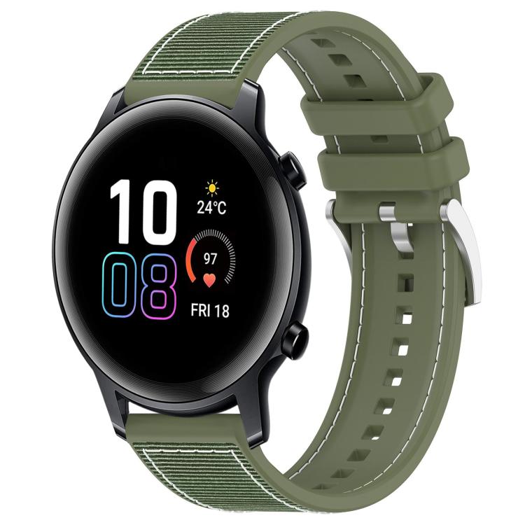 Cinturino per orologio xDfind ibrido in nylon intrecciato e silicone, 20mm For Honor Watch SE / MagicWatch 2 42mm