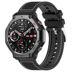Cinturino per orologio xDfind ibrido in nylon intrecciato e silicone, For Amazfit T-Rex 3 22mm