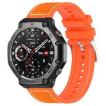 Cinturino per orologio xDfind ibrido in nylon intrecciato e silicone, For Amazfit T-Rex 3 22mm