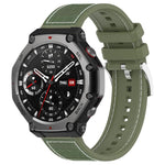 Cinturino per orologio xDfind ibrido in nylon intrecciato e silicone, For Amazfit T-Rex 3 22mm