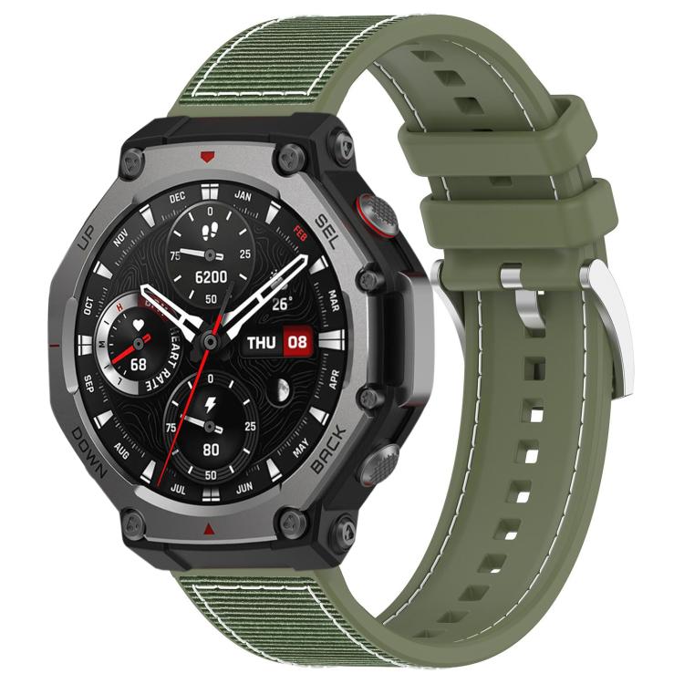 Cinturino per orologio xDfind ibrido in nylon intrecciato e silicone, For Amazfit T-Rex 3 22mm