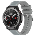 Cinturino per orologio xDfind ibrido in nylon intrecciato e silicone, For Amazfit T-Rex 3 22mm