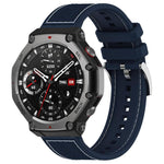 Cinturino per orologio xDfind ibrido in nylon intrecciato e silicone, For Amazfit T-Rex 3 22mm