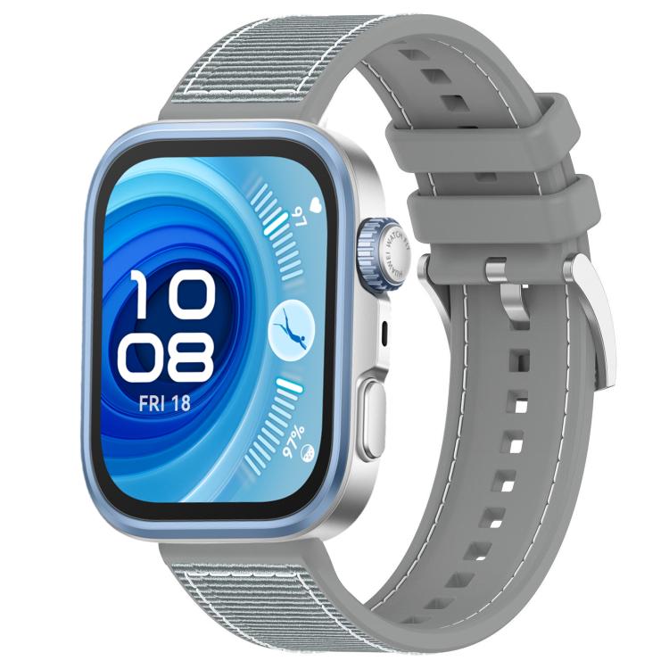 Cinturino per orologio xDfind ibrido in nylon intrecciato e silicone, For Huawei Watch Fit4 / Fit3 / Fit4 Pro 20mm, For Huawei Watch D2 22mm