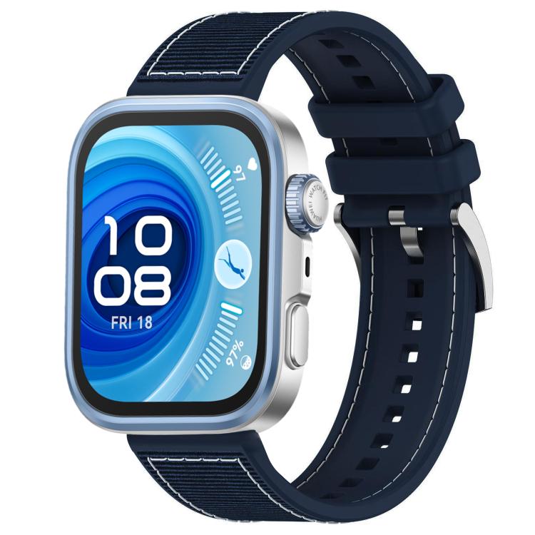 Cinturino per orologio xDfind ibrido in nylon intrecciato e silicone, For Huawei Watch Fit4 / Fit3 / Fit4 Pro 20mm, For Huawei Watch D2 22mm