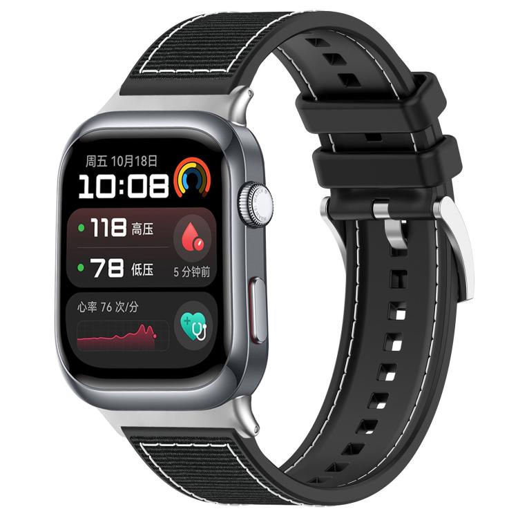 Cinturino per orologio xDfind ibrido in nylon intrecciato e silicone, For Huawei Watch Fit4 / Fit3 / Fit4 Pro 20mm, For Huawei Watch D2 22mm