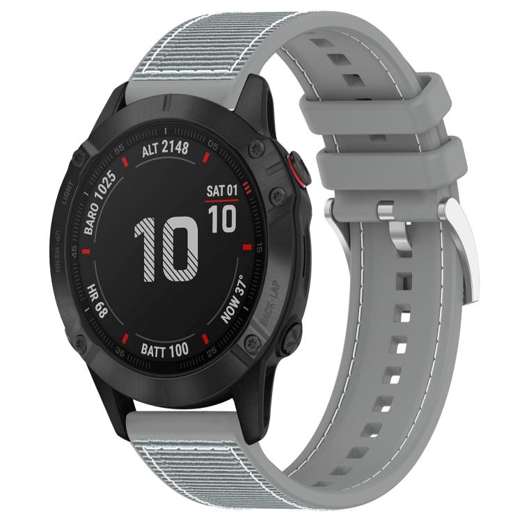 Cinturino per orologio xDfind ibrido in nylon intrecciato e silicone, For Garmin Fenix 8/7X/6X/5X 26mm, For Garmin Fenix 8/7/6/5 22mm, For Garmin Forerunner 220/235/735/735XT 20mm, For Garmin Forerunner 35/30/35J 20mm