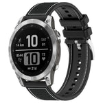 Cinturino per orologio xDfind ibrido in nylon intrecciato e silicone, For Garmin Fenix 8/7X/6X/5X 26mm, For Garmin Fenix 8/7/6/5 22mm, For Garmin Forerunner 220/235/735/735XT 20mm, For Garmin Forerunner 35/30/35J 20mm