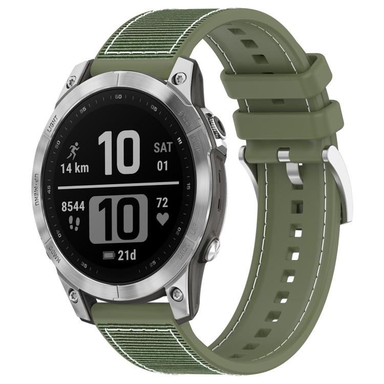 Cinturino per orologio xDfind ibrido in nylon intrecciato e silicone, For Garmin Fenix 8/7X/6X/5X 26mm, For Garmin Fenix 8/7/6/5 22mm, For Garmin Forerunner 220/235/735/735XT 20mm, For Garmin Forerunner 35/30/35J 20mm