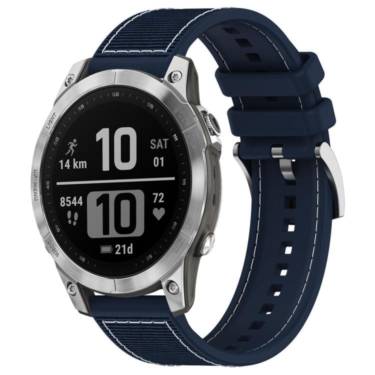 Cinturino per orologio xDfind ibrido in nylon intrecciato e silicone, For Garmin Fenix 8/7X/6X/5X 26mm, For Garmin Fenix 8/7/6/5 22mm, For Garmin Forerunner 220/235/735/735XT 20mm, For Garmin Forerunner 35/30/35J 20mm