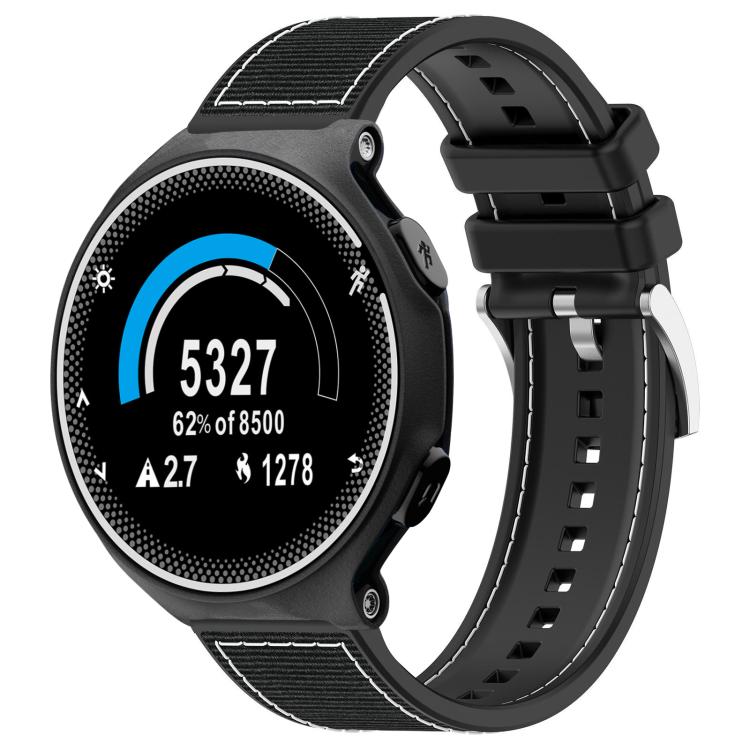 Cinturino per orologio xDfind ibrido in nylon intrecciato e silicone, For Garmin Fenix 8/7X/6X/5X 26mm, For Garmin Fenix 8/7/6/5 22mm, For Garmin Forerunner 220/235/735/735XT 20mm, For Garmin Forerunner 35/30/35J 20mm