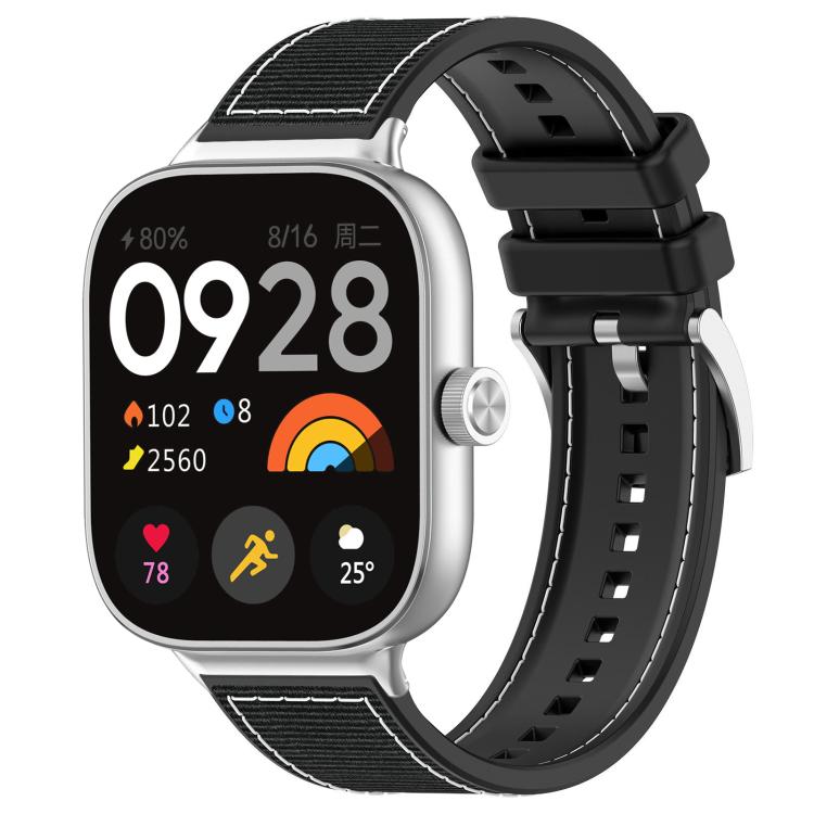 Cinturino per orologio xDfind ibrido in nylon intrecciato e silicone, For Xiaomi Band 9 Pro/Redmi Watch6/5/4 20mm, For Redmi Watch 3 Active/Watch 3 Lite 20mm, For Redmi Watch 3 20mm