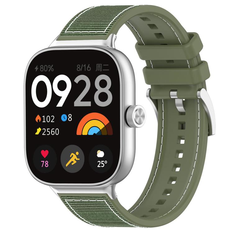 Cinturino per orologio xDfind ibrido in nylon intrecciato e silicone, For Xiaomi Band 9 Pro/Redmi Watch6/5/4 20mm, For Redmi Watch 3 Active/Watch 3 Lite 20mm, For Redmi Watch 3 20mm