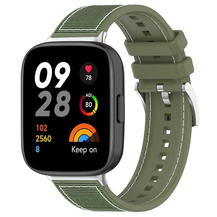 Cinturino per orologio xDfind ibrido in nylon intrecciato e silicone, For Xiaomi Band 9 Pro/Redmi Watch6/5/4 20mm, For Redmi Watch 3 Active/Watch 3 Lite 20mm, For Redmi Watch 3 20mm