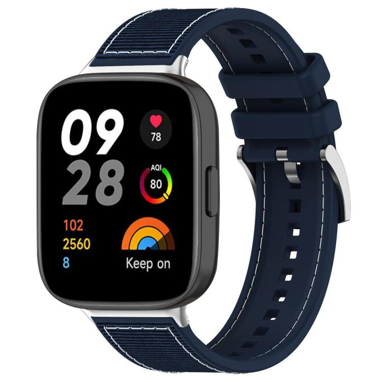 Cinturino per orologio xDfind ibrido in nylon intrecciato e silicone, For Xiaomi Band 9 Pro/Redmi Watch6/5/4 20mm, For Redmi Watch 3 Active/Watch 3 Lite 20mm, For Redmi Watch 3 20mm