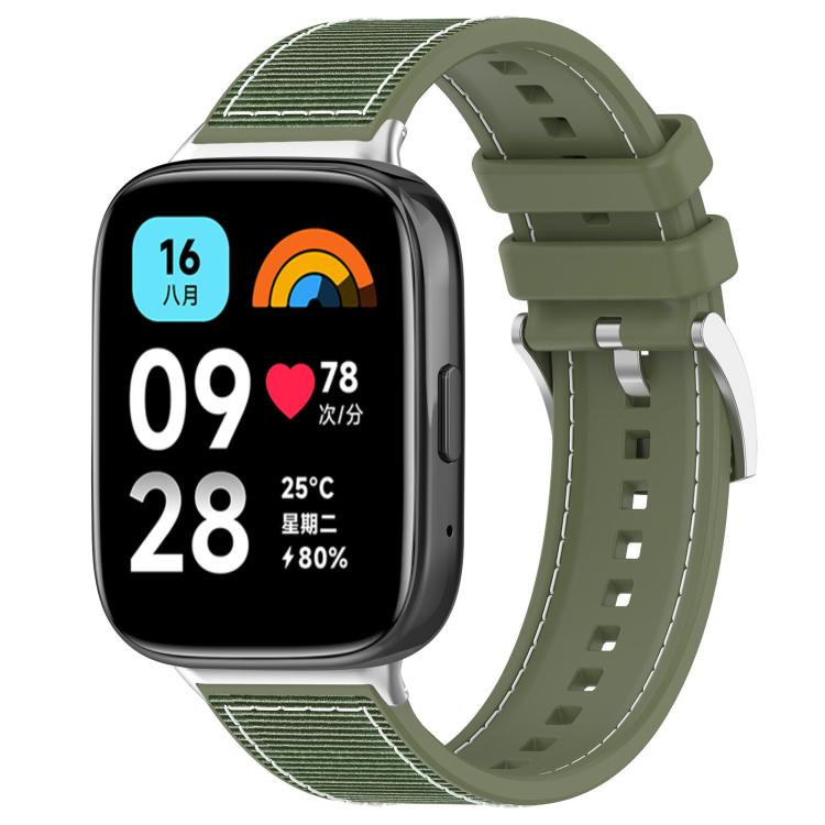 Cinturino per orologio xDfind ibrido in nylon intrecciato e silicone, For Xiaomi Band 9 Pro/Redmi Watch6/5/4 20mm, For Redmi Watch 3 Active/Watch 3 Lite 20mm, For Redmi Watch 3 20mm