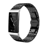 Cinturino per orologio xDfind in acciaio inossidabile massiccio a sette maglie, For Fitbit Charge 6 / 5 18mm, For Fitbit Versa 4 / 3 / Sense2 / 1 20mm, For Fitbit Charge 4 / 3 18mm