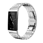 Cinturino per orologio xDfind in acciaio inossidabile massiccio a sette maglie, For Fitbit Charge 6 / 5 18mm, For Fitbit Versa 4 / 3 / Sense2 / 1 20mm, For Fitbit Charge 4 / 3 18mm