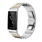 Cinturino per orologio xDfind in acciaio inossidabile massiccio a sette maglie, For Fitbit Charge 6 / 5 18mm, For Fitbit Versa 4 / 3 / Sense2 / 1 20mm, For Fitbit Charge 4 / 3 18mm