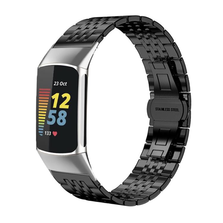 Cinturino per orologio xDfind in acciaio inossidabile massiccio a sette maglie, For Fitbit Charge 6 / 5 18mm, For Fitbit Versa 4 / 3 / Sense2 / 1 20mm, For Fitbit Charge 4 / 3 18mm