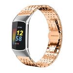 Cinturino per orologio xDfind in acciaio inossidabile massiccio a sette maglie, For Fitbit Charge 6 / 5 18mm, For Fitbit Versa 4 / 3 / Sense2 / 1 20mm, For Fitbit Charge 4 / 3 18mm