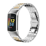 Cinturino per orologio xDfind in acciaio inossidabile massiccio a sette maglie, For Fitbit Charge 6 / 5 18mm, For Fitbit Versa 4 / 3 / Sense2 / 1 20mm, For Fitbit Charge 4 / 3 18mm