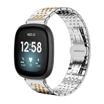 Cinturino per orologio xDfind in acciaio inossidabile massiccio a sette maglie, For Fitbit Charge 6 / 5 18mm, For Fitbit Versa 4 / 3 / Sense2 / 1 20mm, For Fitbit Charge 4 / 3 18mm