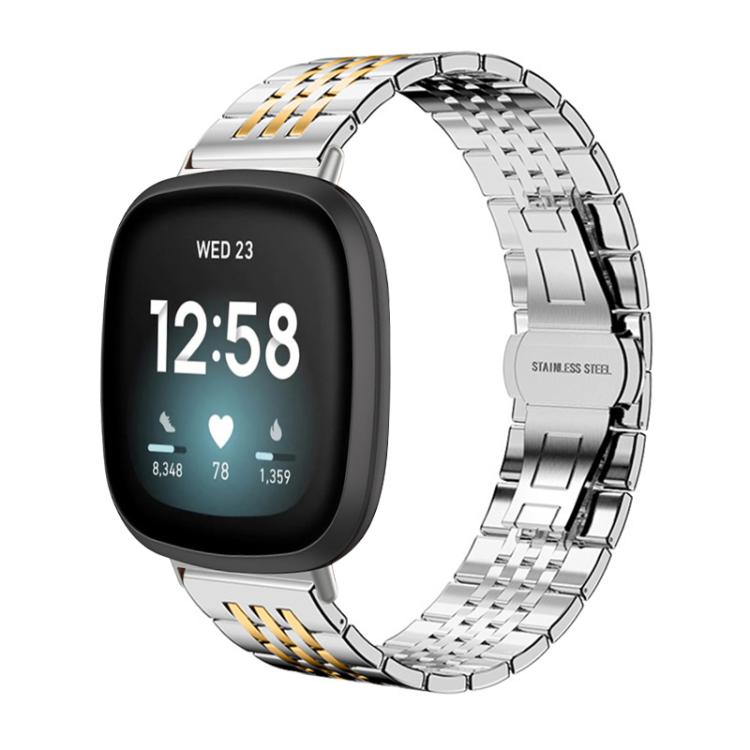 Cinturino per orologio xDfind in acciaio inossidabile massiccio a sette maglie, For Fitbit Charge 6 / 5 18mm, For Fitbit Versa 4 / 3 / Sense2 / 1 20mm, For Fitbit Charge 4 / 3 18mm