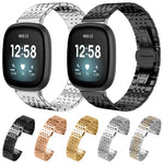 Cinturino per orologio xDfind in acciaio inossidabile massiccio a sette maglie, For Fitbit Charge 6 / 5 18mm, For Fitbit Versa 4 / 3 / Sense2 / 1 20mm, For Fitbit Charge 4 / 3 18mm