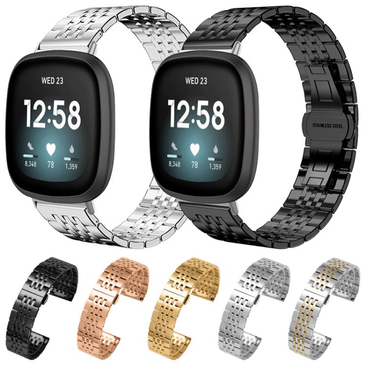 Cinturino per orologio xDfind in acciaio inossidabile massiccio a sette maglie, For Fitbit Charge 6 / 5 18mm, For Fitbit Versa 4 / 3 / Sense2 / 1 20mm, For Fitbit Charge 4 / 3 18mm