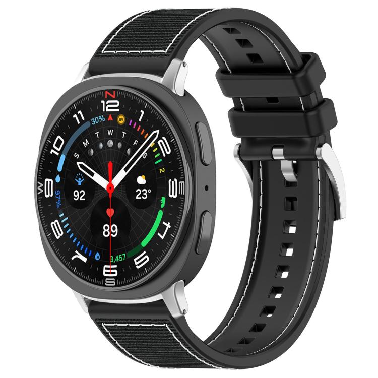 Cinturino per orologio xDfind ibrido in nylon intrecciato e silicone, For Samsung Galaxy Watch Ultra/Ultra 2025 22mm, For Samsung Galaxy Watch 7 / 6 / 5 / FE 20mm, For Samsung Galaxy Fit3 SM-R390 18mm