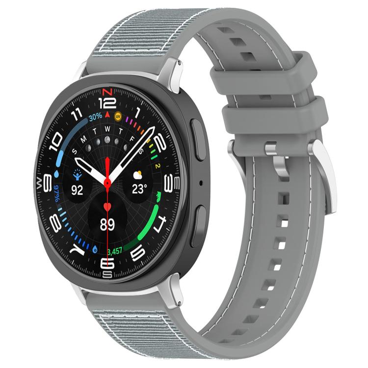 Cinturino per orologio xDfind ibrido in nylon intrecciato e silicone, For Samsung Galaxy Watch Ultra/Ultra 2025 22mm, For Samsung Galaxy Watch 7 / 6 / 5 / FE 20mm, For Samsung Galaxy Fit3 SM-R390 18mm