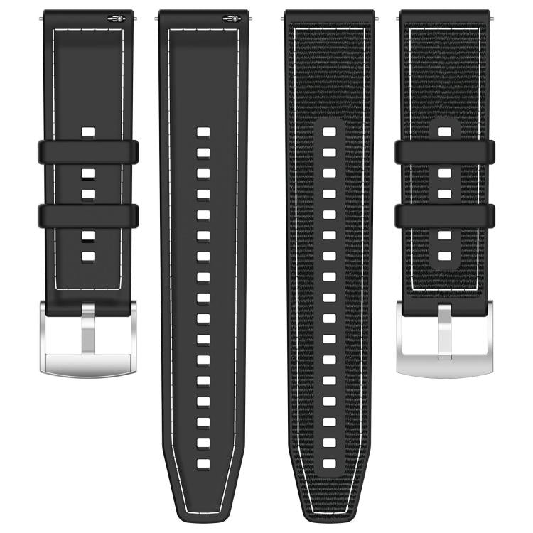 Cinturino per orologio xDfind ibrido in nylon intrecciato e silicone, For Samsung Galaxy Watch Ultra/Ultra 2025 22mm, For Samsung Galaxy Watch 7 / 6 / 5 / FE 20mm, For Samsung Galaxy Fit3 SM-R390 18mm